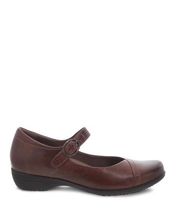 Mary Janes Dansko Fawna Burnished Calf Femme Marron | FR 989CTV